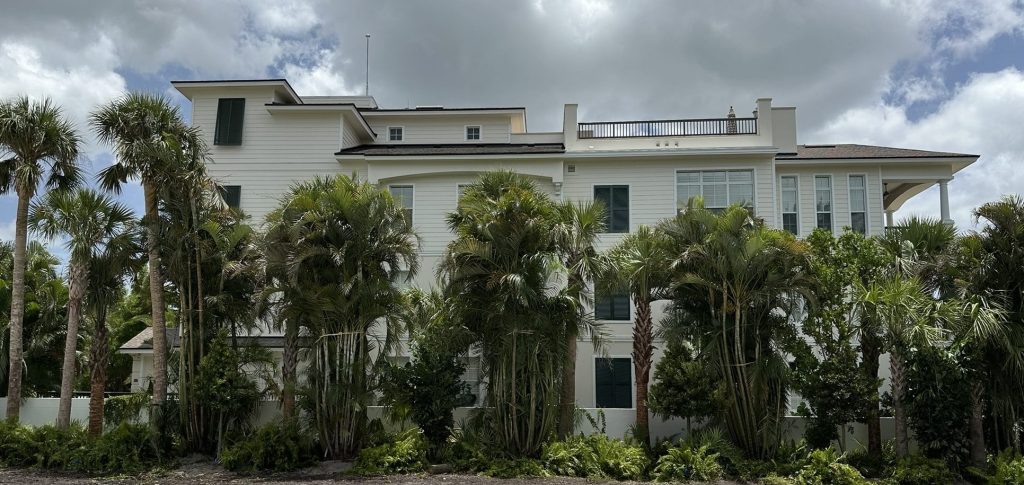 Mature specimen installations provide privacy screens for even multistory scenarios.